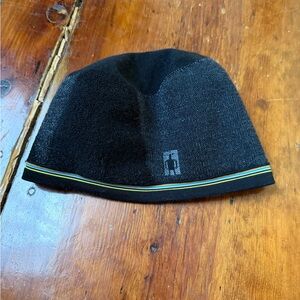 Smartwool Black Beanie with Yellow Accent